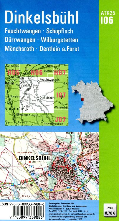 Produktbild: Dinkelsb&uuml;hl 1:25 000