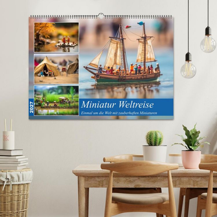 Produktbild: Miniatur Weltreise (Wandkalender 2027 DIN A2 quer), CALVENDO Monatskalender