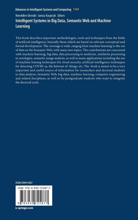 Produktbild: Intelligent Systems in Big Data, Semantic Web and Machine Learning