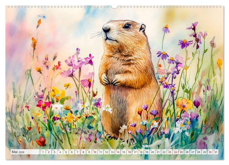 Produktbild: Wildtiere Europas - Farbwelt der heimischen Fauna (hochwertiger Premium Wandkalender 2026 DIN A2 quer), Kunstdruck in Hochglanz