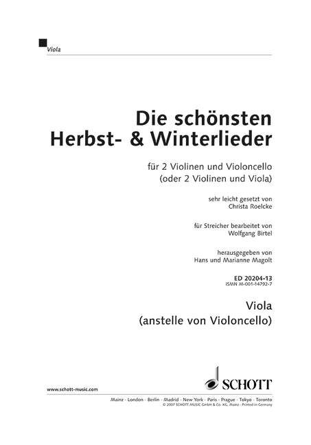 Produktbild: Die sch&ouml;nsten Herbst- und Winterlieder