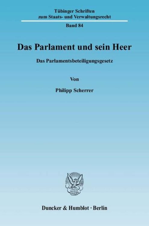 Bild vom Artikel Das Parlament und sein Heer. vom Autor Philipp Scherrer