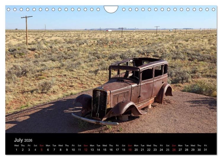 Produktbild: Route 66 in the Southwest (UK-Version) (Wall Calendar 2026 DIN A4 landscape), CALVENDO 12 Month Wall Calendar