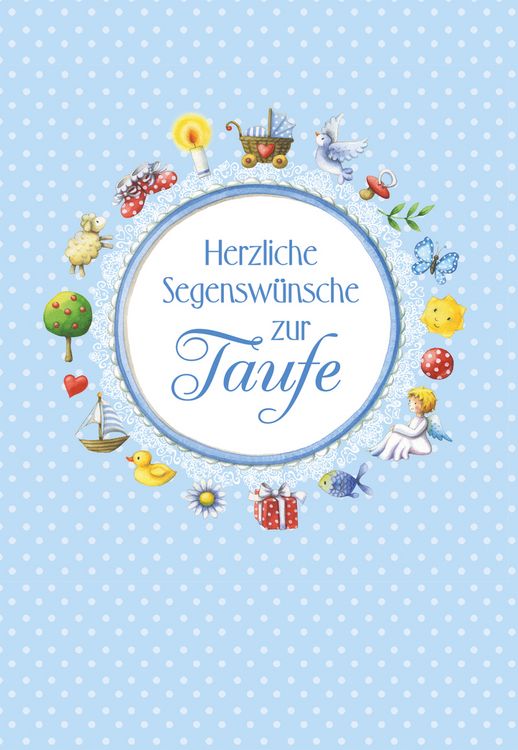 Produktbild: Gru&szlig;karte - Herzliche Segensw&uuml;nsche zur Taufe