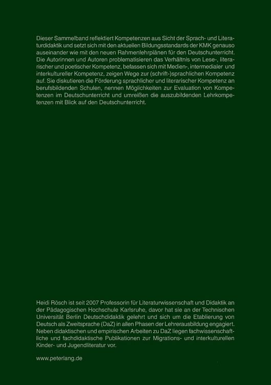 Produktbild: Kompetenzen im Deutschunterricht