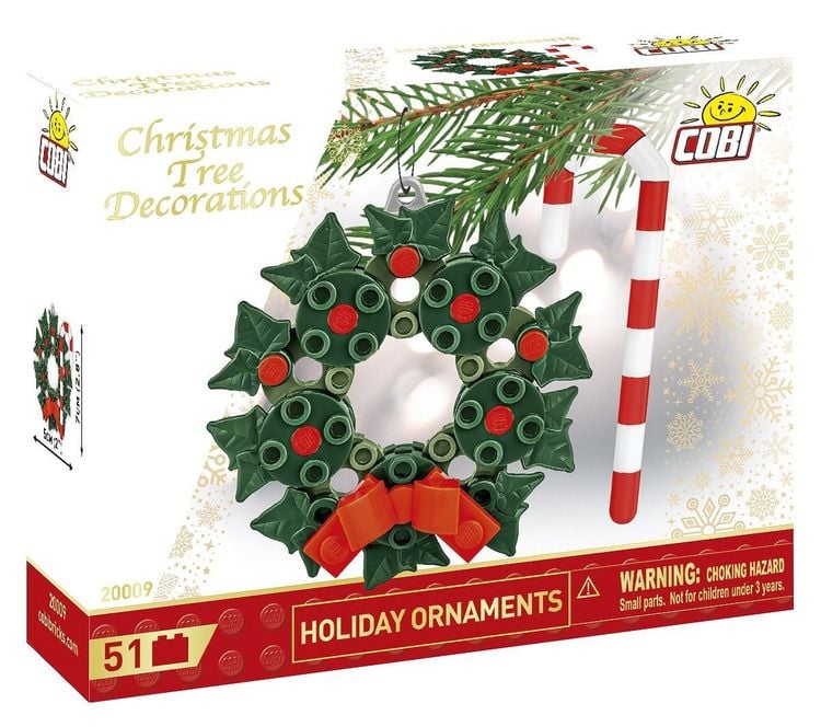 Produktbild: COBI 20011 - Christbaumschmuck - Feiertagsornamente, Bausatz, 51 Klemmbausteine