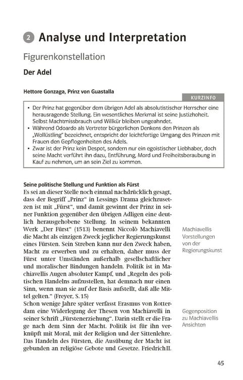 Produktbild: Lekt&uuml;rehilfen Gotthold Ephraim Lessing "Emilia Galotti"