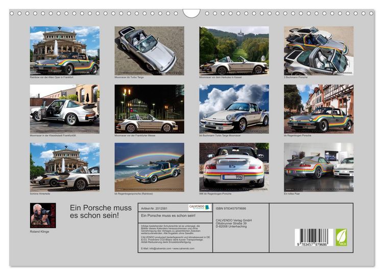 Produktbild: Ein Porsche muss es schon sein! (Wandkalender 2026 DIN A3 quer), CALVENDO Monatskalender