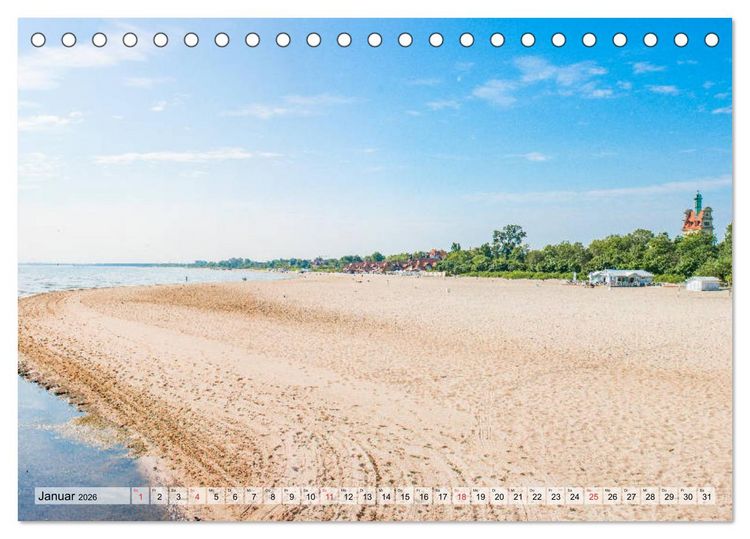 Produktbild: Polnische Dreistadt - Danzig, Gdingen und Seebad Sopot (Tischkalender 2026 DIN A5 quer), CALVENDO Monatskalender