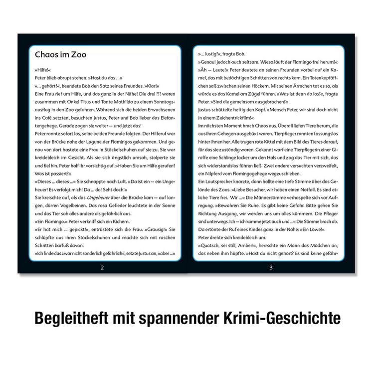 Produktbild: Krimipuzzle Die drei ??? Kids Chaos im Zoo