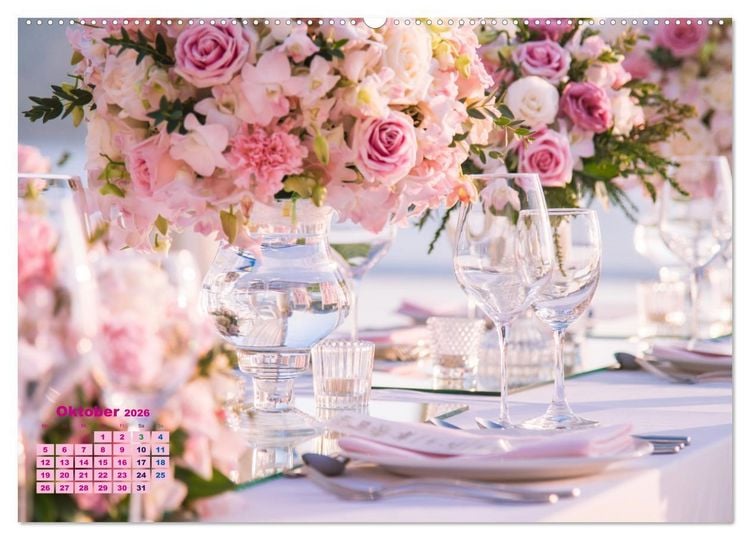 Produktbild: W wie Wedding (hochwertiger Premium Wandkalender 2026 DIN A2 quer), Kunstdruck in Hochglanz