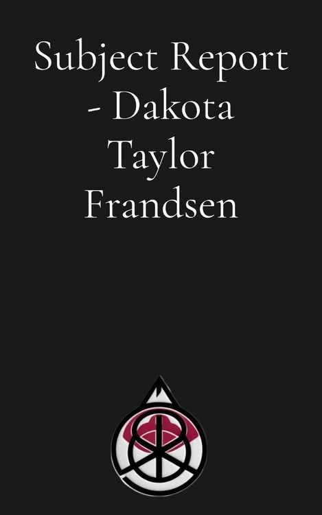 Produktbild: Subject Report - Dakota Taylor Frandsen