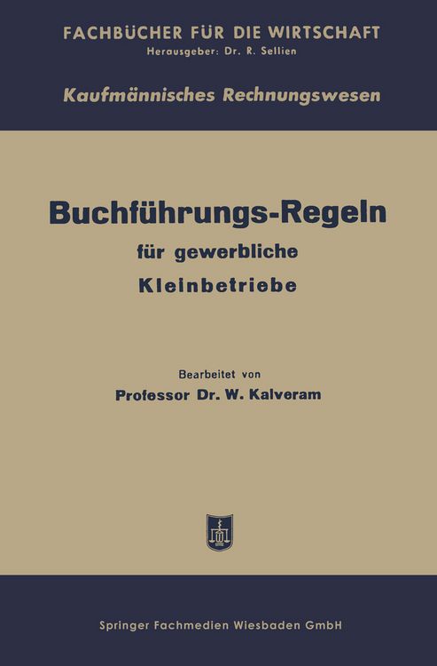 Produktbild: Buchf&uuml;hrungs-Regeln f&uuml;r gewerbliche Kleinbetriebe