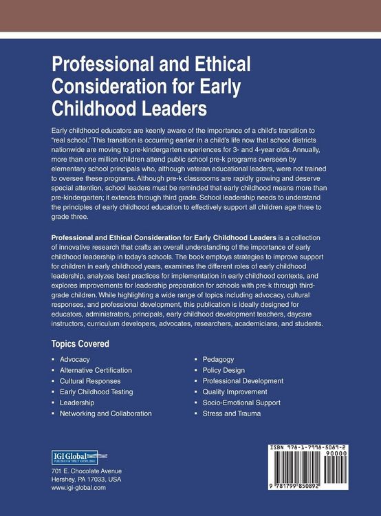 Produktbild: Professional and Ethical Consideration for Early Childhood Leaders