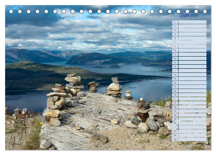 Produktbild: Landschaften Norwegens zwischen Polarkreis und Nordkap (Tischkalender 2026 DIN A5 quer), CALVENDO Monatskalender