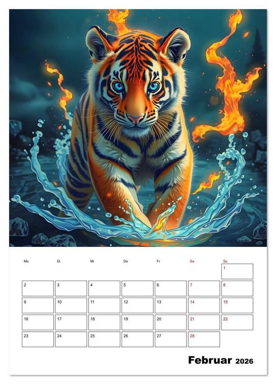 Produktbild: Majest&auml;tische K&ouml;nige der Wildnis (hochwertiger Premium Wandkalender 2026 DIN A2 hoch), Kunstdruck in Hochglanz
