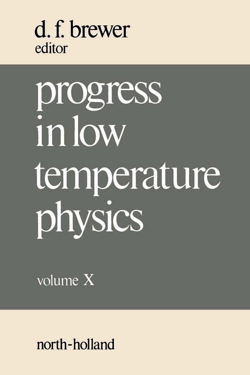 Produktbild: Progress in Low Temperature Physics