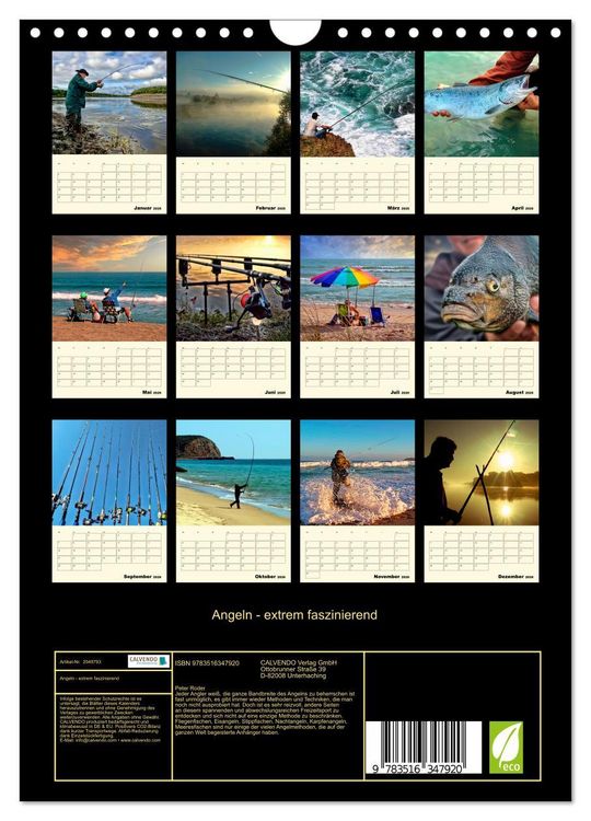 Produktbild: Angeln - extrem faszinierend (Wandkalender 2026 DIN A4 hoch), CALVENDO Monatskalender
