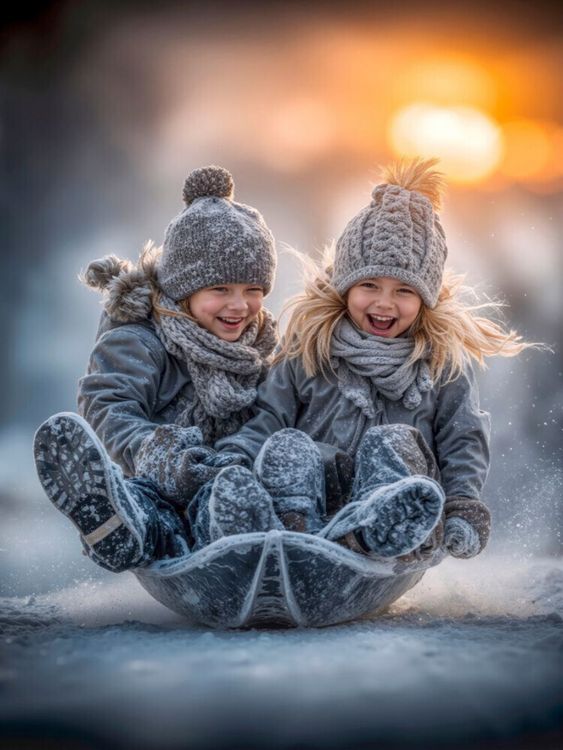 Produktbild: CALVENDO Puzzle Gemeinsam rodeln - Spa&szlig; pur | 1000 Teile Lege-Gr&ouml;&szlig;e 64x48cm Foto-Puzzle f&uuml;r gl&uuml;ckliche Stunden