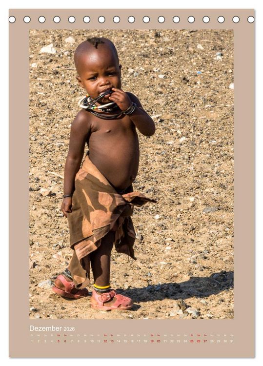 Produktbild: Besuch bei den Himbas - Namibia (Tischkalender 2026 DIN A5 hoch), CALVENDO Monatskalender