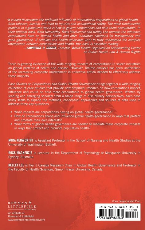 Produktbild: Case Studies on Corporations and Global Health Governance