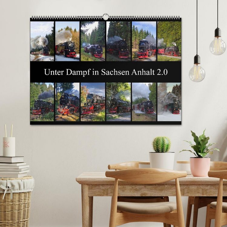 Produktbild: Unter Dampf in Sachsen Anhalt 2.0 (Wandkalender 2026 DIN A2 quer), CALVENDO Monatskalender