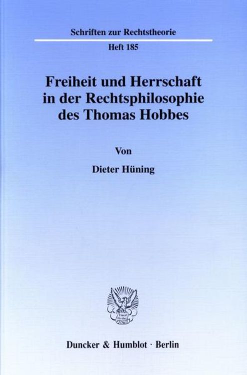 Produktbild: Freiheit und Herrschaft in der Rechtsphilosophie des Thomas Hobbes.