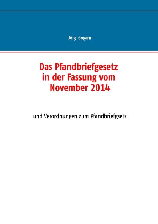 Produktbild: Das Pfandbriefgesetz in der Fassung vom November 2014