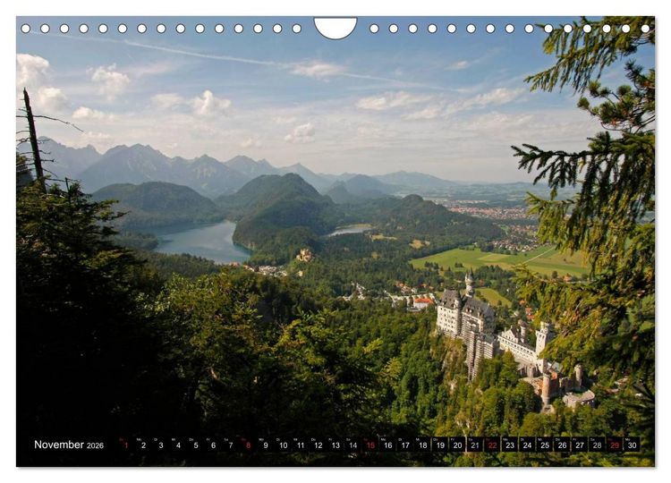 Produktbild: Freistaat Bayern (Wandkalender 2026 DIN A4 quer), CALVENDO Monatskalender