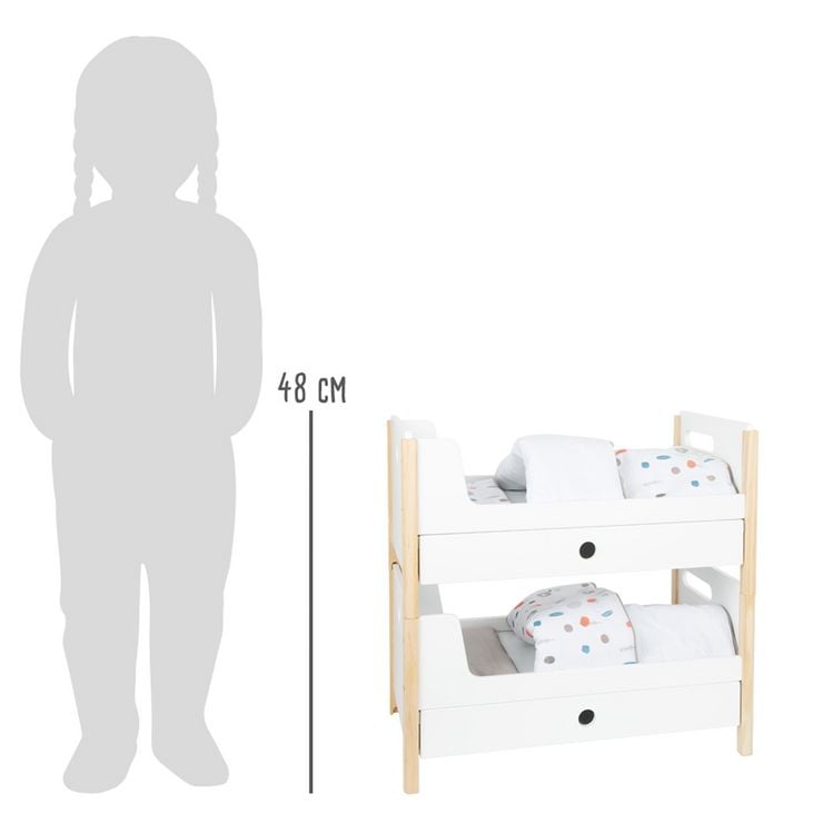 Produktbild: small foot 11811 - Puppenhochbett, Little Button, Etagen-Puppenbett, Holz