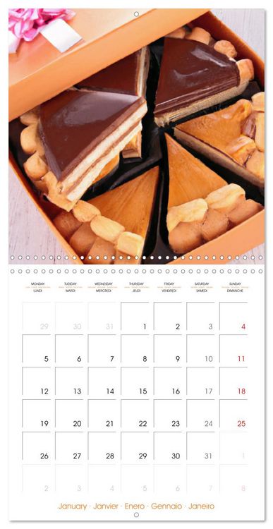 Produktbild: Art culinaire p&acirc;tisseries (Calendrier mural carr&eacute; 2026 30x30 cm) Calendrier double avec une page pour vos prises de notes