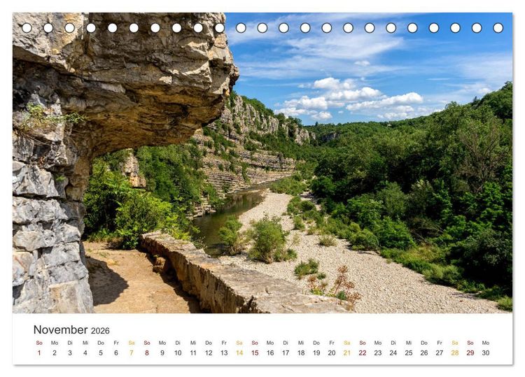 Produktbild: Im S&uuml;den Frankreichs - Ard&egrave;che, La Baume und Sevennen (Tischkalender 2026 DIN A5 quer), CALVENDO Monatskalender