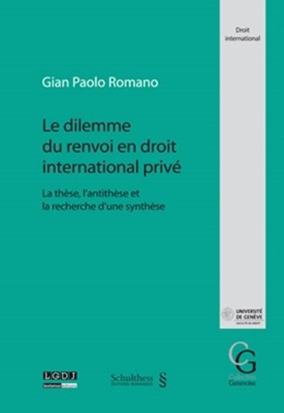 Produktbild: Le dilemme du renvoi en droit international priv&eacute;