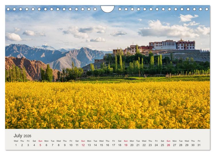 Produktbild: Buddhist Impressions of Ladakh (Wall Calendar 2026 DIN A4 landscape), CALVENDO 12 Month Wall Calendar