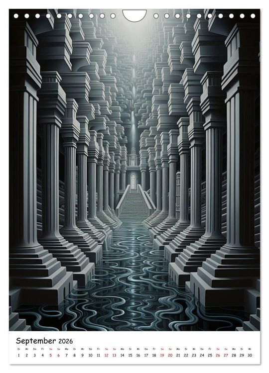 Produktbild: Abstrakte Illusionen (Wandkalender 2026 DIN A4 hoch), CALVENDO Monatskalender