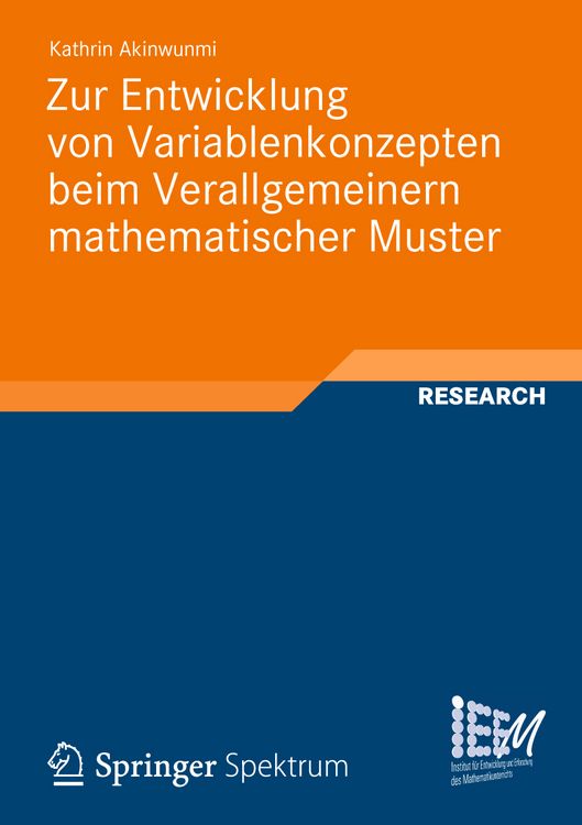 Produktbild: Zur Entwicklung von Variablenkonzepten beim Verallgemeinern mathematischer Muster