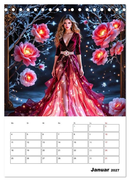 Produktbild: Kleider aus Licht (Tischkalender 2027 DIN A5 hoch), CALVENDO Monatskalender