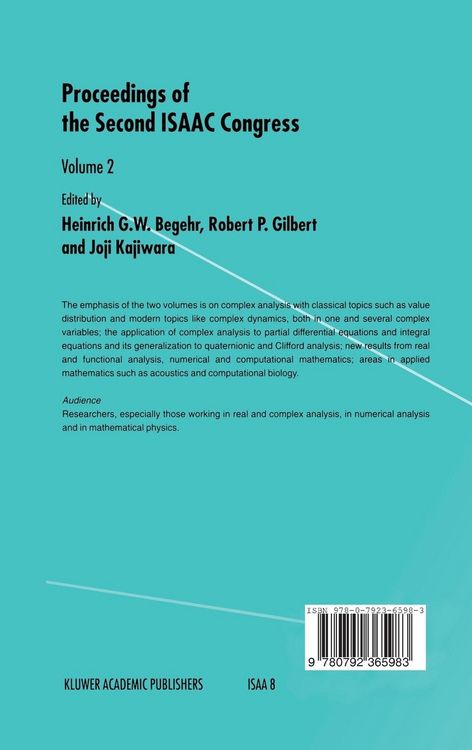 Produktbild: Proceedings of the Second ISAAC Congress