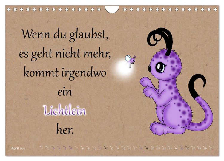 Produktbild: Motiviert durchs Leben (Wandkalender 2026 DIN A4 quer), CALVENDO Monatskalender