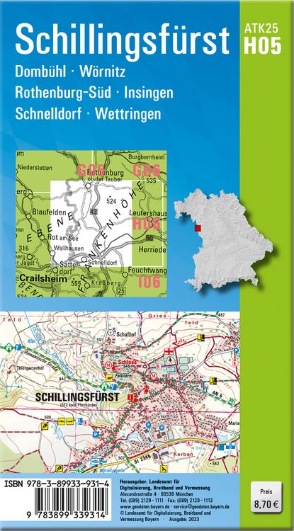 Produktbild: Schillingsf&uuml;rst 1:25 000