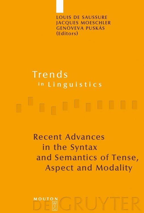 Produktbild: Recent Advances in the Syntax and Semantics of Tense, Aspect and Modality
