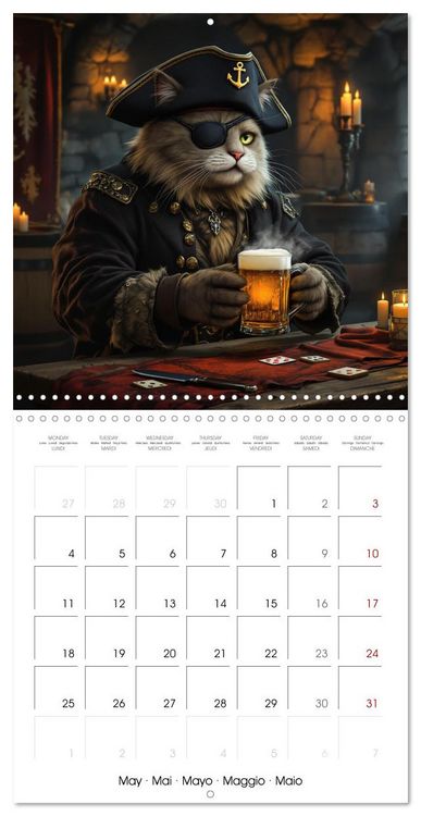 Produktbild: Pirate Cats (Wall Calendar 2026 12 &times; 12 Inch) CALVENDO 12 Month Wall Calendar