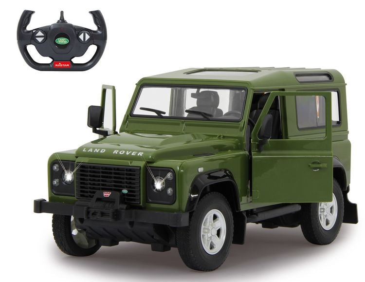Produktbild: Jamara Land Rover Defender 1:14 gr&uuml;n T&uuml;r manuell 40MHz