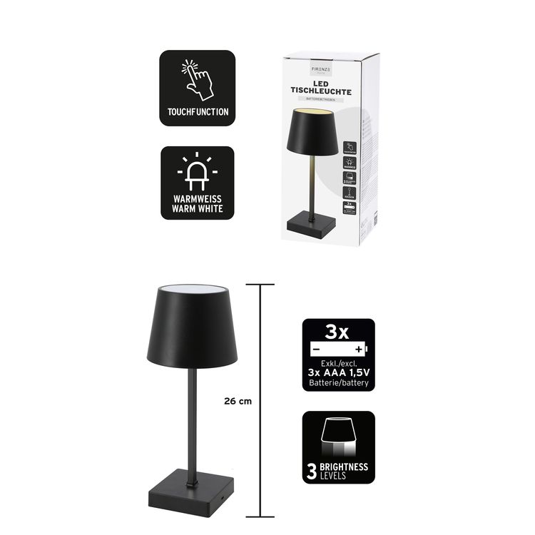 HTI-Living LED Tischlampe mit Touchfunktion