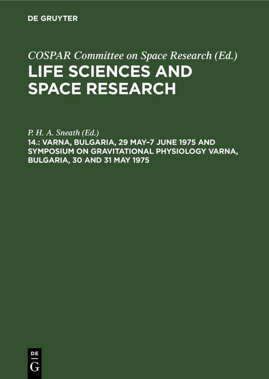 Produktbild: Varna, Bulgaria, 29 May&ndash;7 June 1975 and Symposium on Gravitational Physiology Varna, Bulgaria, 30 and 31 May 1975