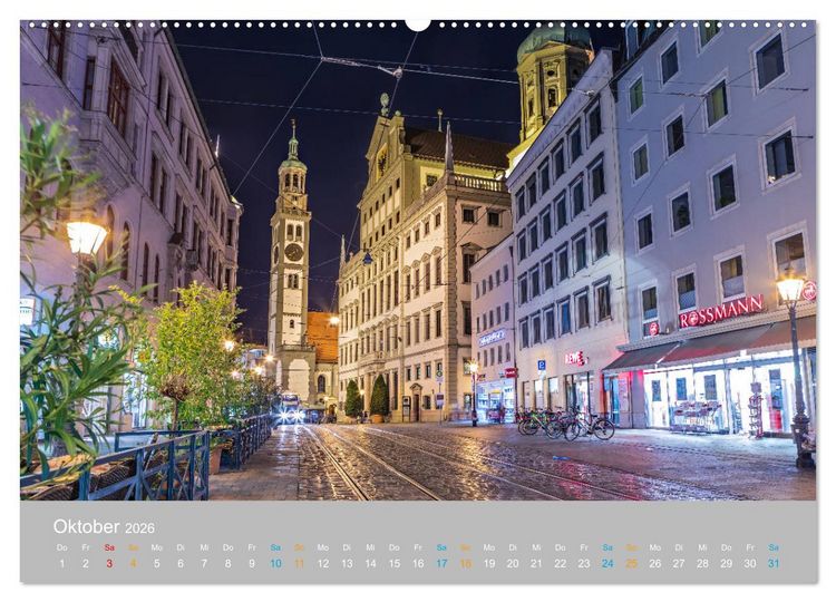 Produktbild: Augsburg - Stadt der Renaissance (hochwertiger Premium Wandkalender 2026 DIN A2 quer), Kunstdruck in Hochglanz
