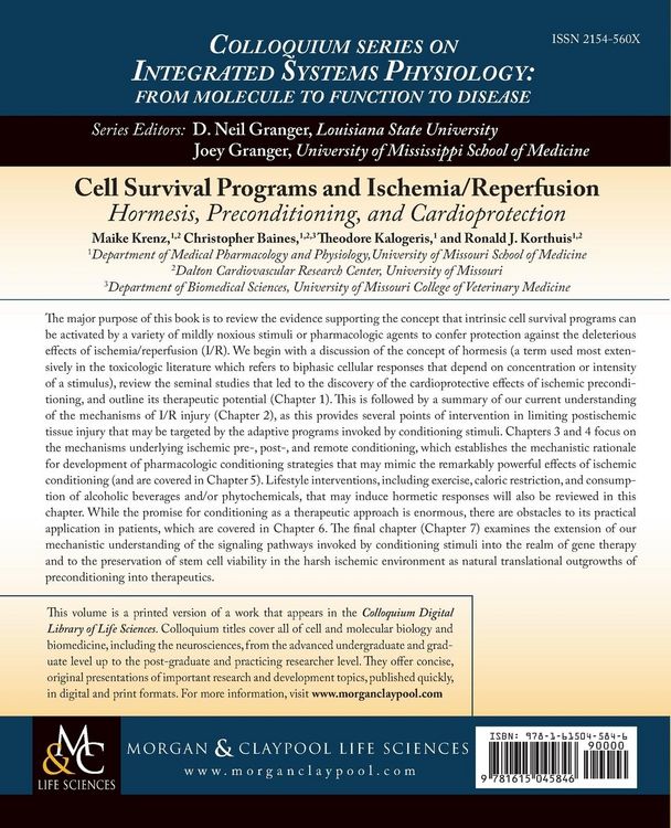Produktbild: Cell Survival Programs and Ischemia/Reperfusion