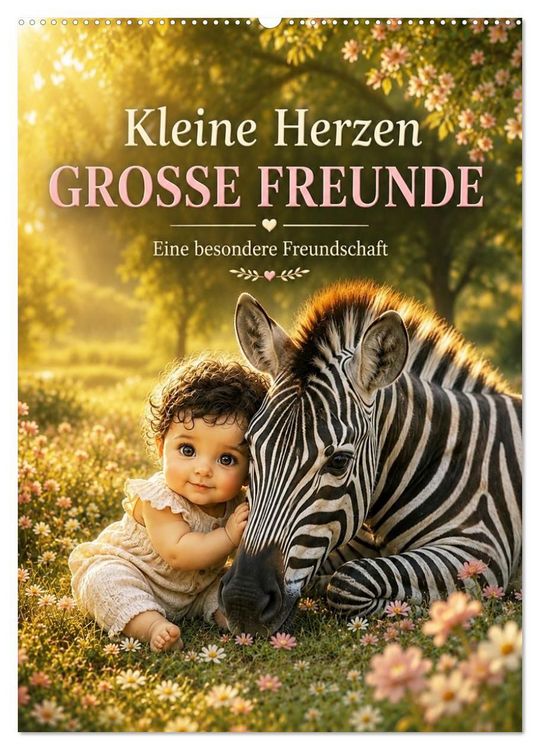 Produktbild: Kleine Herzen GROSSE FREUNDE (Wandkalender 2027 DIN A2 hoch), CALVENDO Monatskalender
