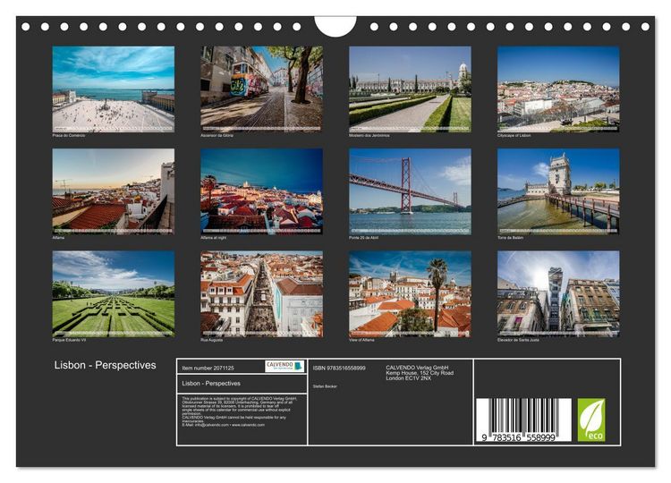 Produktbild: Lisbon - Perspectives (Wall Calendar 2026 DIN A4 landscape), CALVENDO 12 Month Wall Calendar