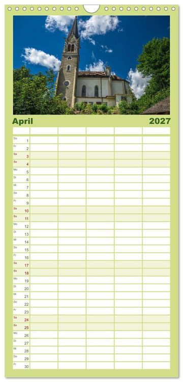 Produktbild: Familienplaner 2027 - Sch&ouml;nes Me&szlig;kirch mit 5 Spalten (Wandkalender, 21 x 45 cm) CALVENDO